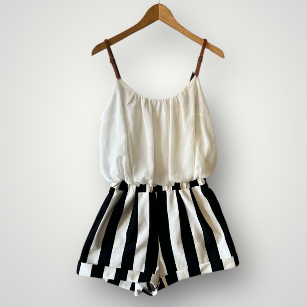 5 for $35 Double Zero Romper Jumpsuit Women Size M White Black